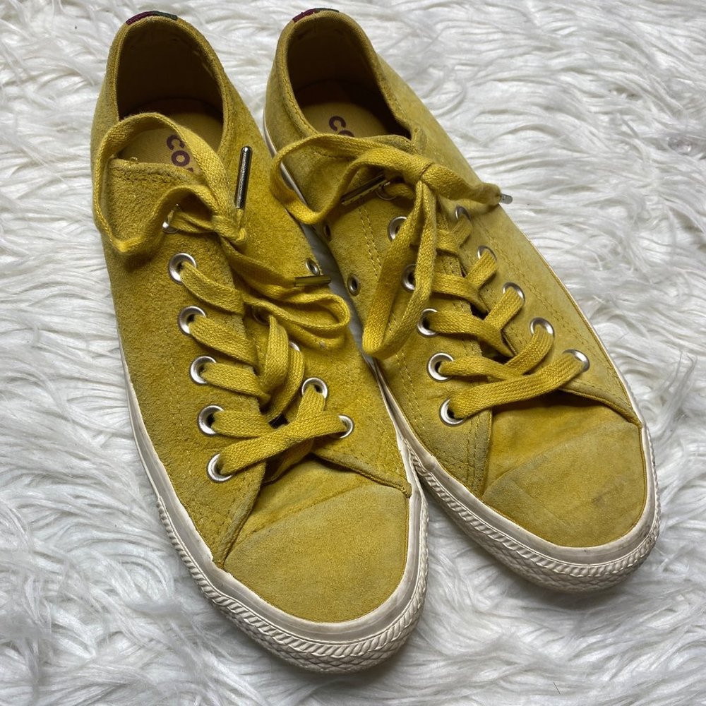 Converse All Star Chuck Taylor Suede Shoes Yellow Mustard Sz W7 M5